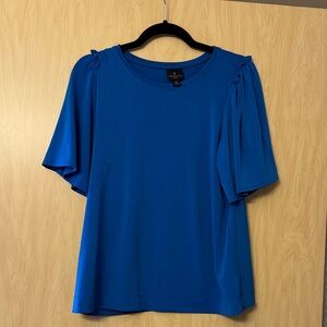 Worthington | Women’s Royal Blue Short Sleeve Top | Size Petite Medium